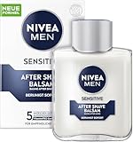NIVEA MEN Sensitive After Shave Balsam, Gesichtspflege nach der Rasur für empfindliche Männerhaut,...