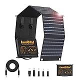 LUMOPAL Solarpanel Faltbar mit 60W type C Solar Ladegerät USB-A 3,0 (22w max)Solar Charger, IP65...