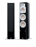 Yamaha NS 555 Stand Lautsprecher System (3-Wege Bassreflex, Waveguidehorn, 100W) klavierlackschwarz,...