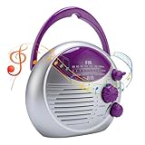 Wasserdichtes Duschfunk IPX4, Tragbares AM/FM -Radio mit Haken für Badezimmer, Küche, Außen....