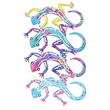 Levemolo 4 Stück Wandschmuck Gecko-Wandkunst Gecko-Hängeskulptur Gecko-Wand-Dekor Eidechse...