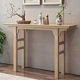 Konsolentisch Schwarz Holz, Beistelltisch Schmal, Flur Regal Schmal für Wohnzimmer, Flur, Foyer,...