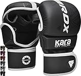 RDX MMA Handschuhe für Kampfsport Grappling Training, Maya Hide Leder Kara Sparring Handschuhe,...