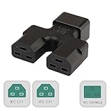 MOIDHSAG IEC320 C20 Stecker auf 2 x C21-Buchse Power Splitter Adapter C20 Stecker auf 2 x C21 Buchse...