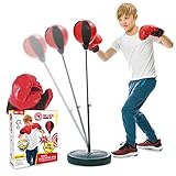 whoobli Boxsack für Kinder inkl. Boxhandschuhe | 3–10 Jahre alt, Verstellbarer Kinder-Boxsack mit...