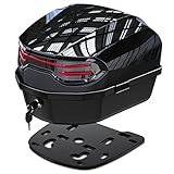 LESANM 35L Motorrad Topcase, Motorrad Daily Tail Box Trunk Lockable Storage Carrier Kunststoffkoffer...