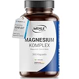 Magnesium hochdosiert 2250 mg Magnesium pro Tagesdosis - 3-Fach Komplex mit: Magnesium Bisglycinat,...