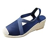 Sandalen Riemchen Dicker Boden Damen Plateau Geschlossene Mode Zehenschuhe Casual Damensandalen S...