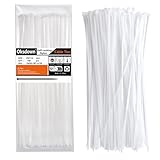 Oksdown 100 Stück 250mm × 3,6mm Weiß Kabelbinder mit 18 kg Zugfestigkeit UV-Beständig Nylon...
