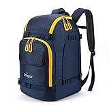 Unigear Skischuhtasche mit Helmfach und Rucksackgurten, Skirucksack Skischuhrucksack mit Helmtasche,...