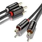 SEBSON Cinch Audio Kabel 0,5m, 2 zu 2 Cinch Stecker RCA, AUX Audio Kabel für Stereoanlagen,...