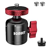 Homeet Mini Kugelkopf Stativkopf 25mm Ballhead Durchmesser, 10KG Maximale Belastung Metall Kugelkopf...