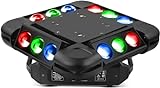 UKing Moving Head 16 LED 150W Beam Bühnenlicht RGBW Disco Party Licht, 16CH/64CH LED Moving Heads...