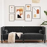 Emmtore Chesterfield Sofa, Couch mit Armlehnen Rückenlehne Stützbeine, Polstersofa für...