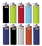 BIC Maxi Reibrad Feuerzeuge (J26) inkl. Gummibären von Sunmando (10 Stück BIC Maxi)