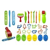 Kindersicheres Nudelholz Aus Plastilin Ton Stempelform Set Für Kreative Lustige Pflanzen Und...