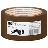 tesa NOPI Packband - vielseitiges Verpackungsband aus Polypropylen, geräuscharm abrollbar -...