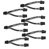 HOMSFOU 6 Stück Teiliges Dual Pin zu Pin Pcie Grafikkarten Power Adapterkabel Y Splitter...