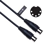 5 DIN MIDI Kabel Stecker zu Stecker Audioleitung für MIDI-Controller, Synthesizer, Klaviertastatur...