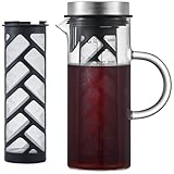 SILBERTHAL Kaffeebereiter Glas 1.2l - Cold Brew Coffee Maker mit Filter für kaltgebrühten Kaffee -...