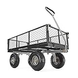 Gorilla Carts Tragkraft: 362,9 kg schweres, langlebiges Stahlgeflecht, wandelbar, Flachbettwagen,...