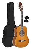 Juan Miguel Navarrez Konzertgitarre, klassische Gitarre, 3/4 honey - Natur, inkl. Tasche