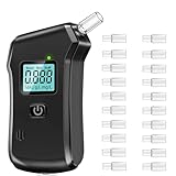 FIVAVA Alkoholtester, Polizeigenau Alkoholmessgeräte mit 20 Mundstücken, Professioneller...