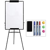 DOEWORKS Flipchart Ständer Whiteboard Stativ 90 x 60cm, Trocken Abwischbare Magnetische Whiteboard...