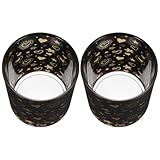 FUTUREORYY 2 Stück Glas Kerzenhalter für Teelichter und Stumpenkerzen Sicherer Kerzenständer für...