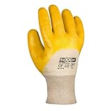 (12 Paar) teXXor Handschuhe Nitril-Handschuhe Strickbund 12 x gelb 7