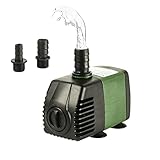 Wasserpumpe 25W 1500L/H, Wasserdicht, AolKee Klein Wasserpumpe Tauchpumpe 2 Düse für Teich Brunnen...