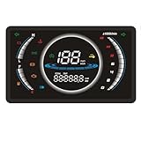 Yarryuter Motorrad-Tachometer Motorrad-Drehzahlmesser Motorrad-Tachometer mit Temperaturanzeige