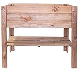 mgc24® Hochbeet - Kiefernholz Dunkelbraun rechteckig, für Garten/Terrasse/Balkon - 80 x 37,6 x 78...