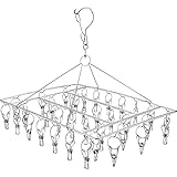 Sutowe Wäschetrockner mit 36 Klammern, Edelstahl-Sockenaufhänger, um 360° drehbarer,...