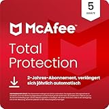 McAfee Total Protection 2025 (5 Gerät) | Virenschutz, VPN, Betrugsschutz, Sicherheitssoftware,...