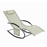 SoBuy OGS28-MI Sonnenliege Swingliege Schaukelliege Liegestuhl Relaxliege Gartenliege mit Tasche...