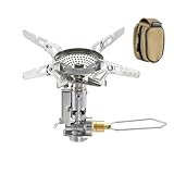 Campingmoon Portable Campingkocher with 4-Flex klein GasKocher Outdoor Camping Kocher Backpacking...