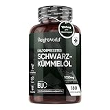 Schwarzkümmelöl Kapseln - 1000mg pro Tag - 6 Monate Vorrat - Black Seed Oil - Natürliche,...