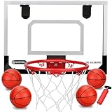 Mini Basketballkorb Set für Kinder Erwachsene Zimmer Mit 4 Ball Pumpe Sport Spielzeug Dunk 23cm...
