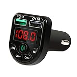 Yardenfun Car Adapter mit Freisprecheinrichtung USB Anschlüssen Unterstützt Drahtlose...