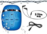 HiFi Sound Wasserdichter MP3 Player zum Schwimmen und Laufen, Unterwasser-Kopfhörer mit kurzem...