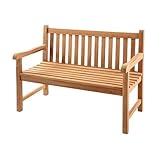 riess-ambiente.de Outdoor Gartenbank Empire Teak 120cm Natur Teakholz
