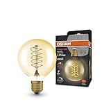 OSRAM Vintage 1906 LED-Lampe mit Gold-Tönung, 4,8W, 420lm, Kugel-Form mit 80mm Durchmesser &...