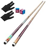 Pool Queue,AKLOT Pool Queues Satz von 2 Pool 58' Queue Sticks Pool Cue Erwachsene Kanadischer...