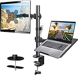 HUANUO Monitor Halterung mit Laptop Arm, Monitor Laptop Halterung für 13-32 Zoll...
