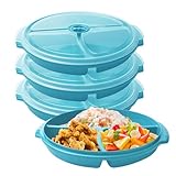 Set 3 Mikrowellen Teller: Mikrowellengeschirr mit Deckel Mikrowellenteller BPA-frei...