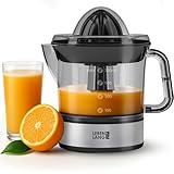 LEBENLANG Zitruspresse elektrisch - 2 Kegel & BPA-Frei I Hohe Saftausbeute I 700ml Orangenpresse...