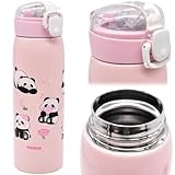 IhLux Kinder Trinkflasche 500ml, Panda Thermobecher, Cute Anime Thermosbecher, Niedliche...