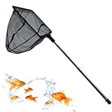 WLUOS Aquarium Fischnetz aus Reißfestem Nylon Mini Aquarium Kescher Net mit Ausziehbarem 17-35 cm...