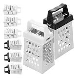 GRIRIW 8 Stück Teiliges Mini Käsereiben Edelstahl Vierkantreibe mit Griff Multifunktionaler...
